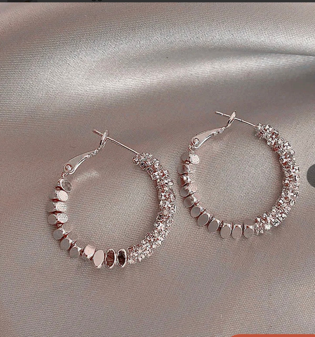Patchwork Crush Silver Earring Post Elegant