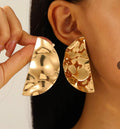 Hammered Pleated Half Circle B
