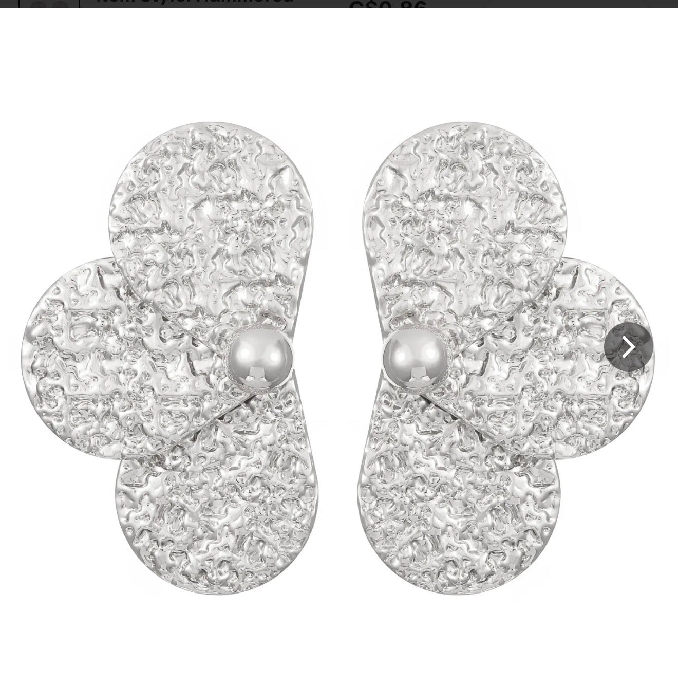Hammered Leaf Clover Stud BC