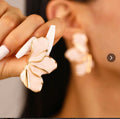 White Enamel Petal Gold B