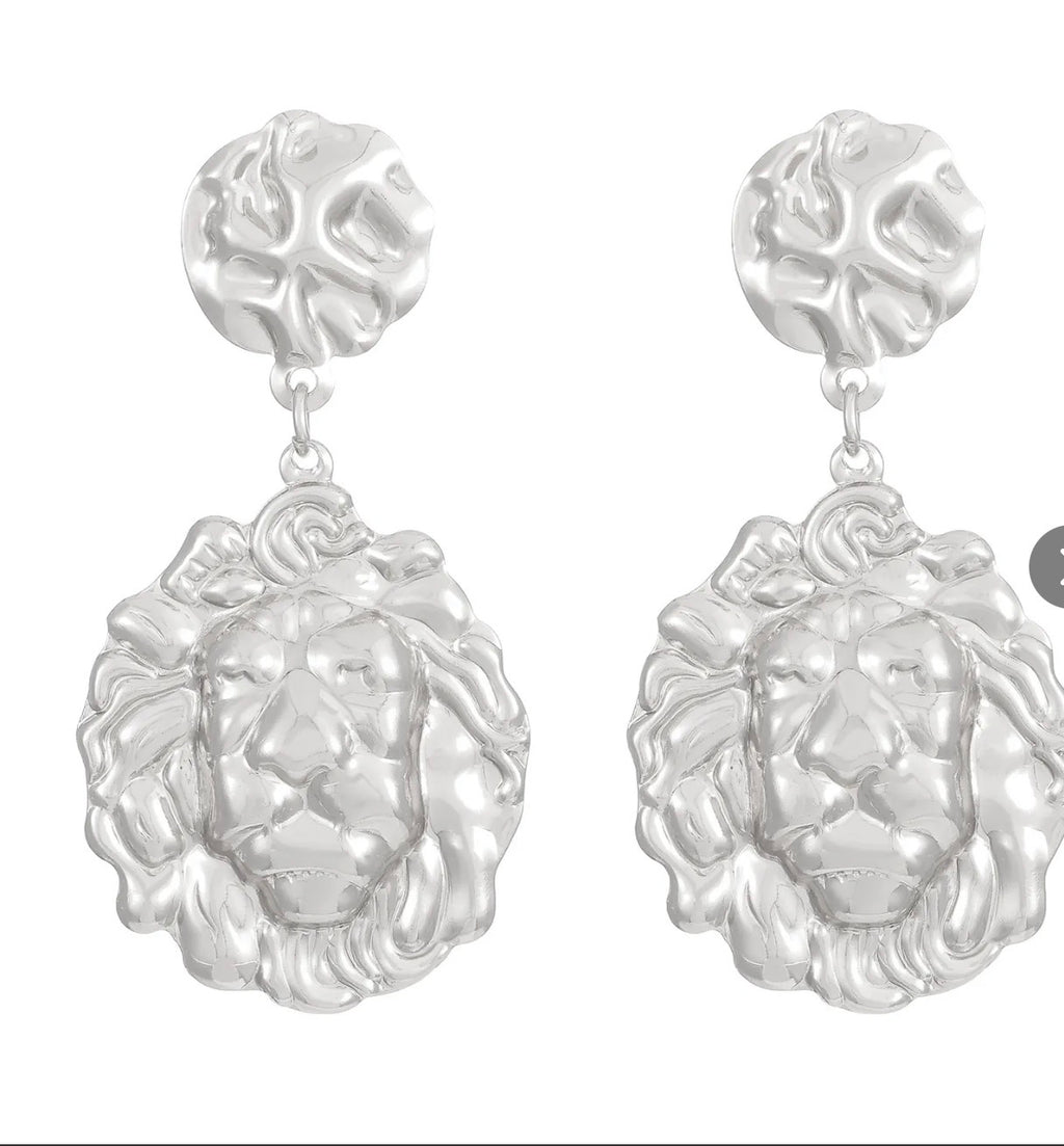 Lion Head Earrings C