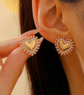 Gold Heart Rhinestone Border B