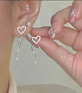Silver Heart Matte S Shaped Tassel