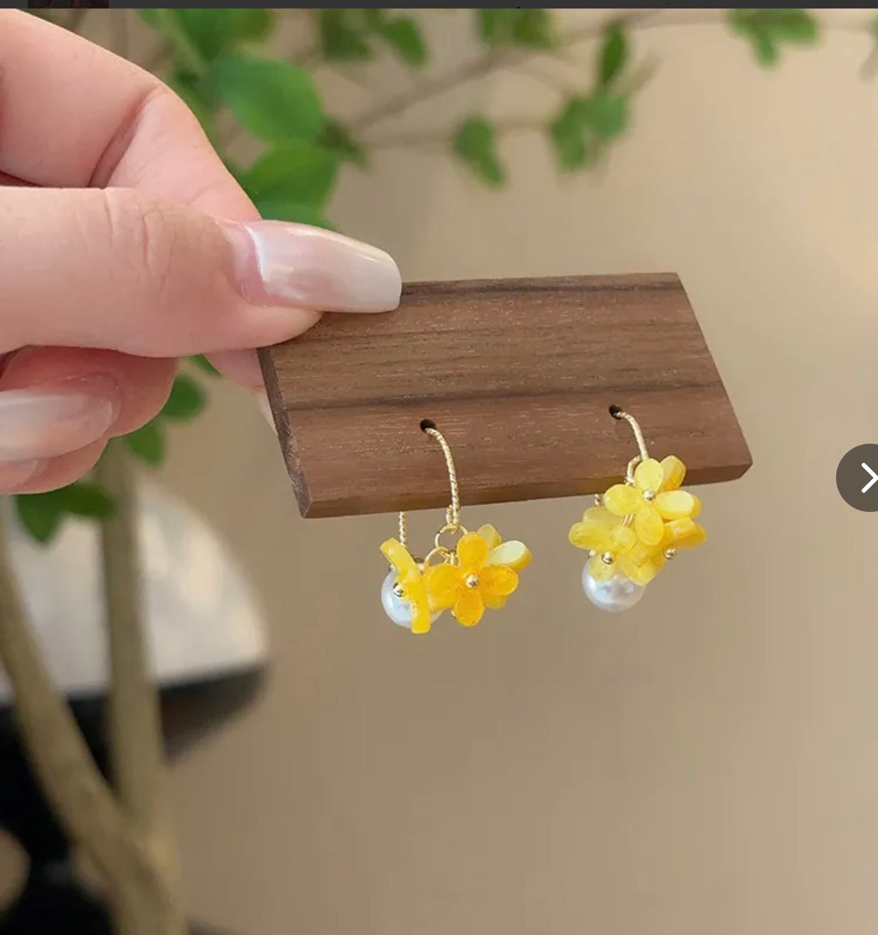 Yellow Translucent Flower Artificial