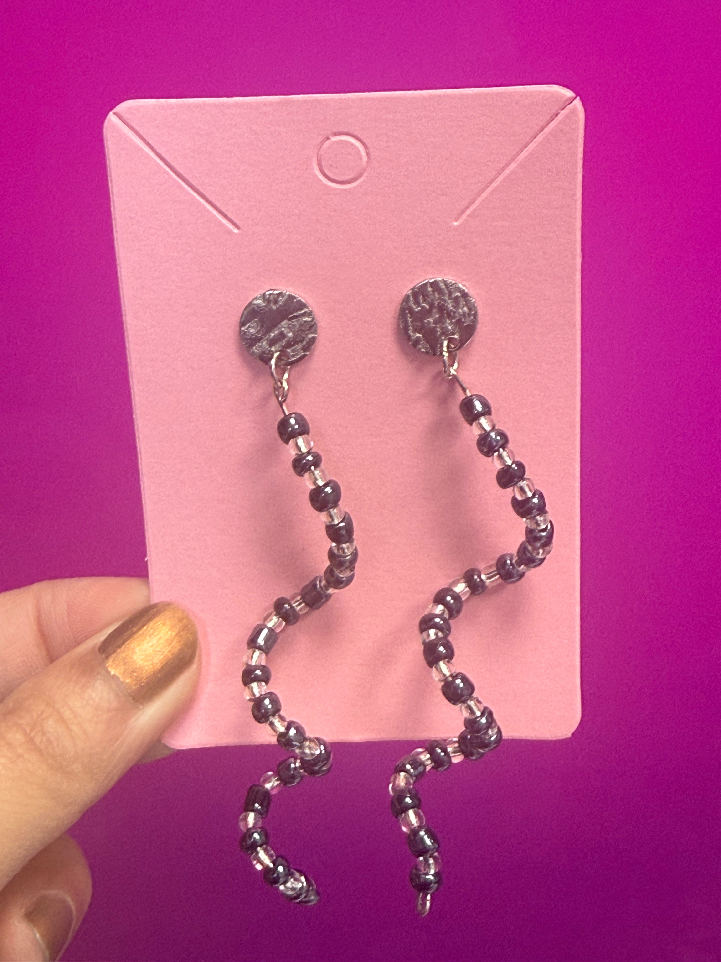 Long Beaded Earrings