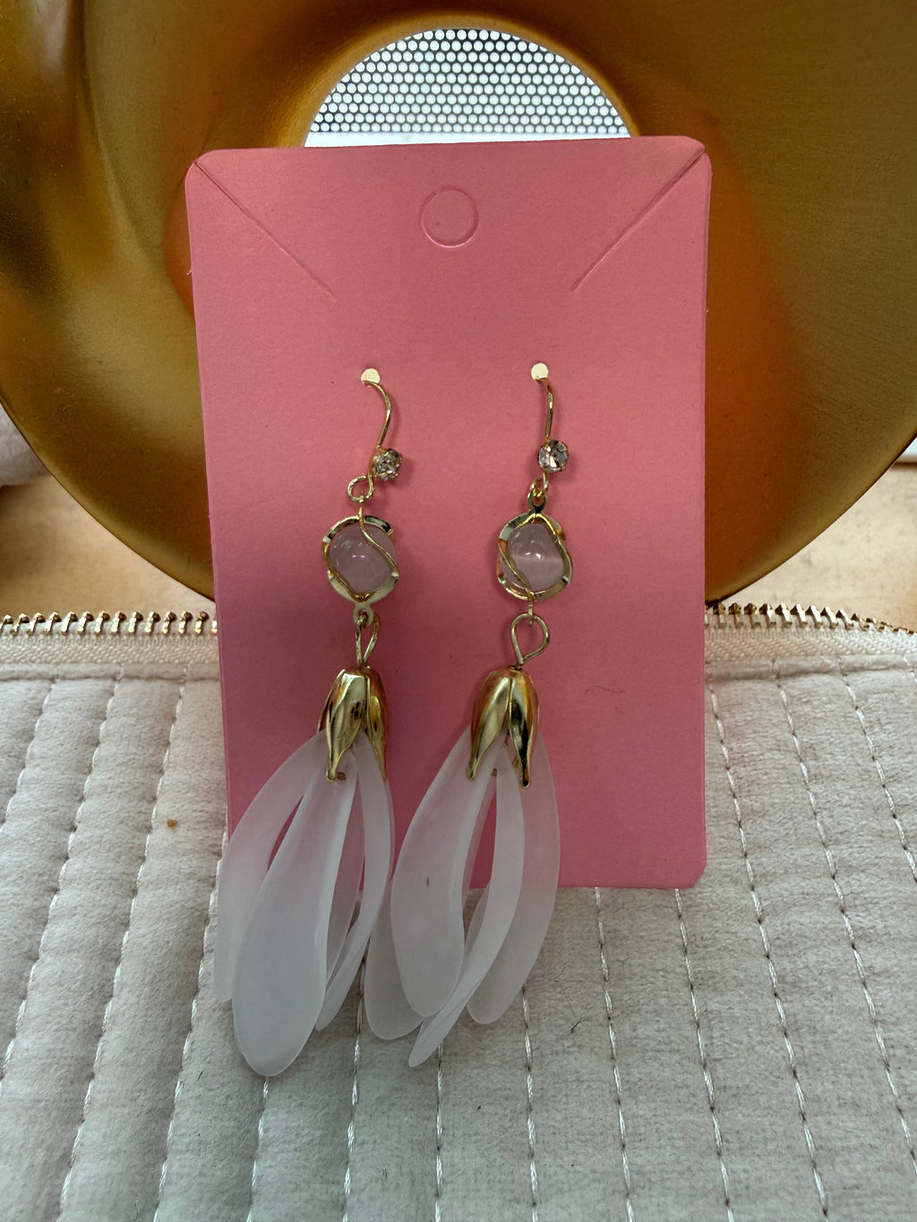 Rhinestone Frosted Petal Ear Hook