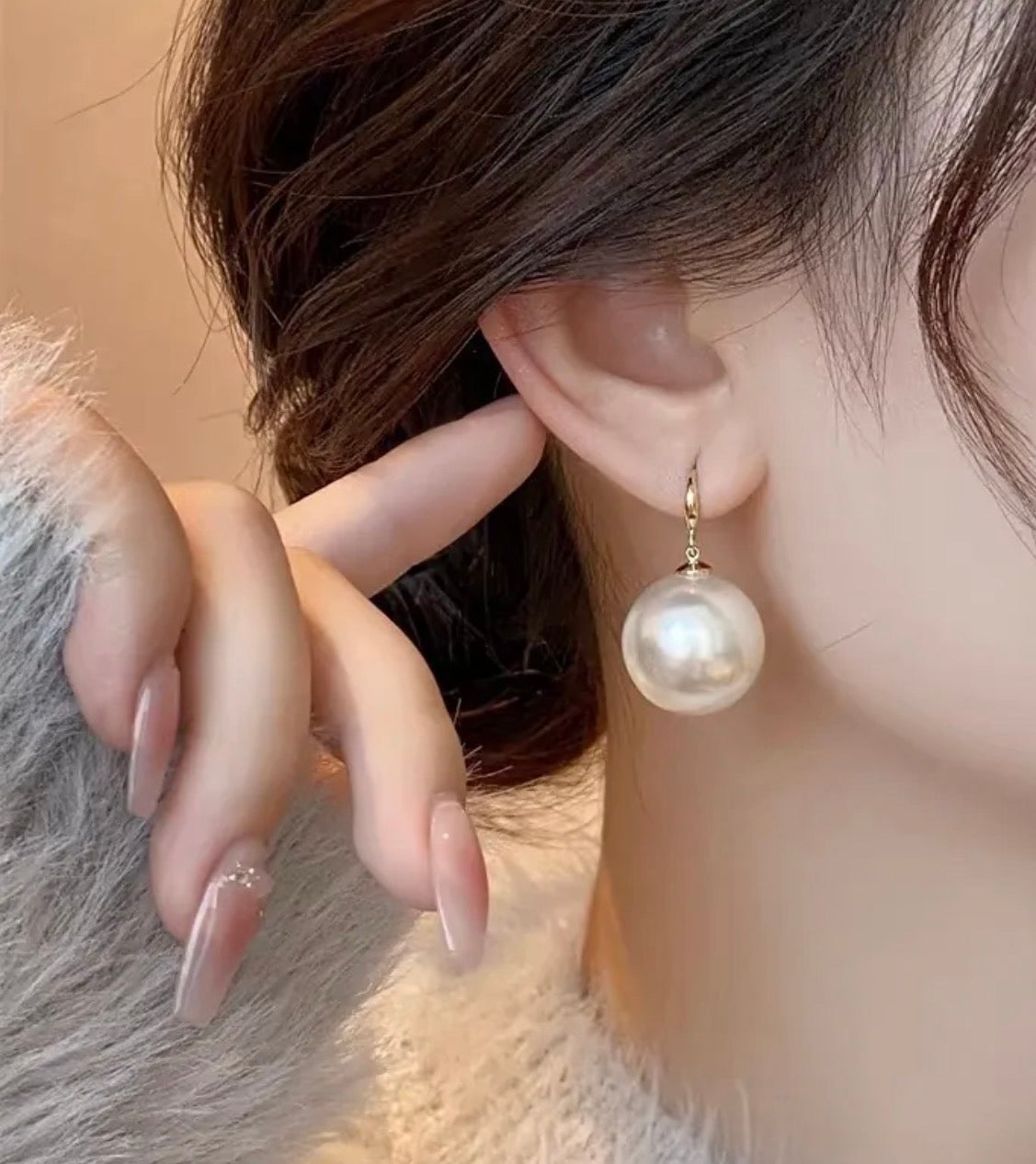 Large Pearl Earrings