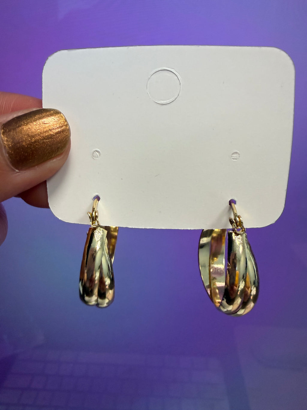 Twisted Ribbon Hoop Earrings