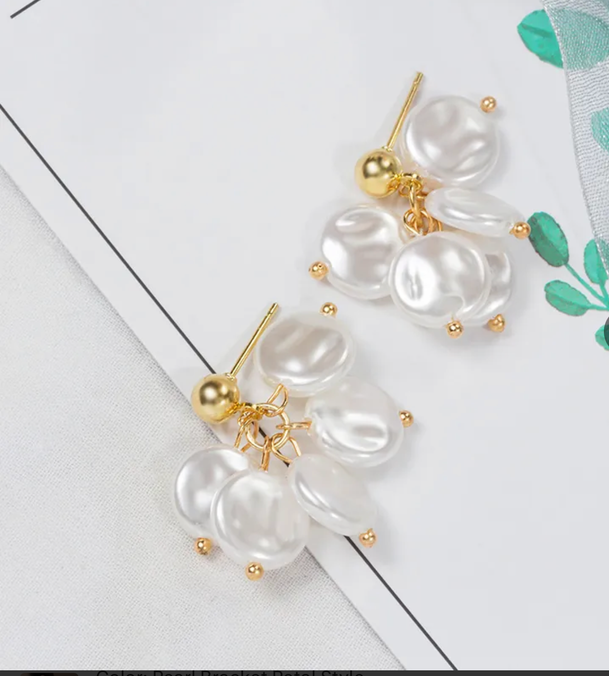 Pearl White Cluster Tassel B