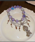 Purple Crustal Glass Cat eye