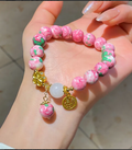 Pink Fortune Glass Cat Eye