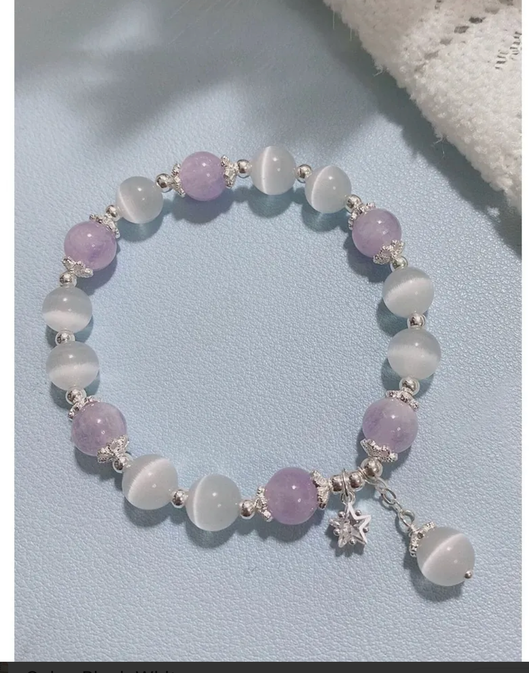 Purple Crystal Glass Cat Eye
