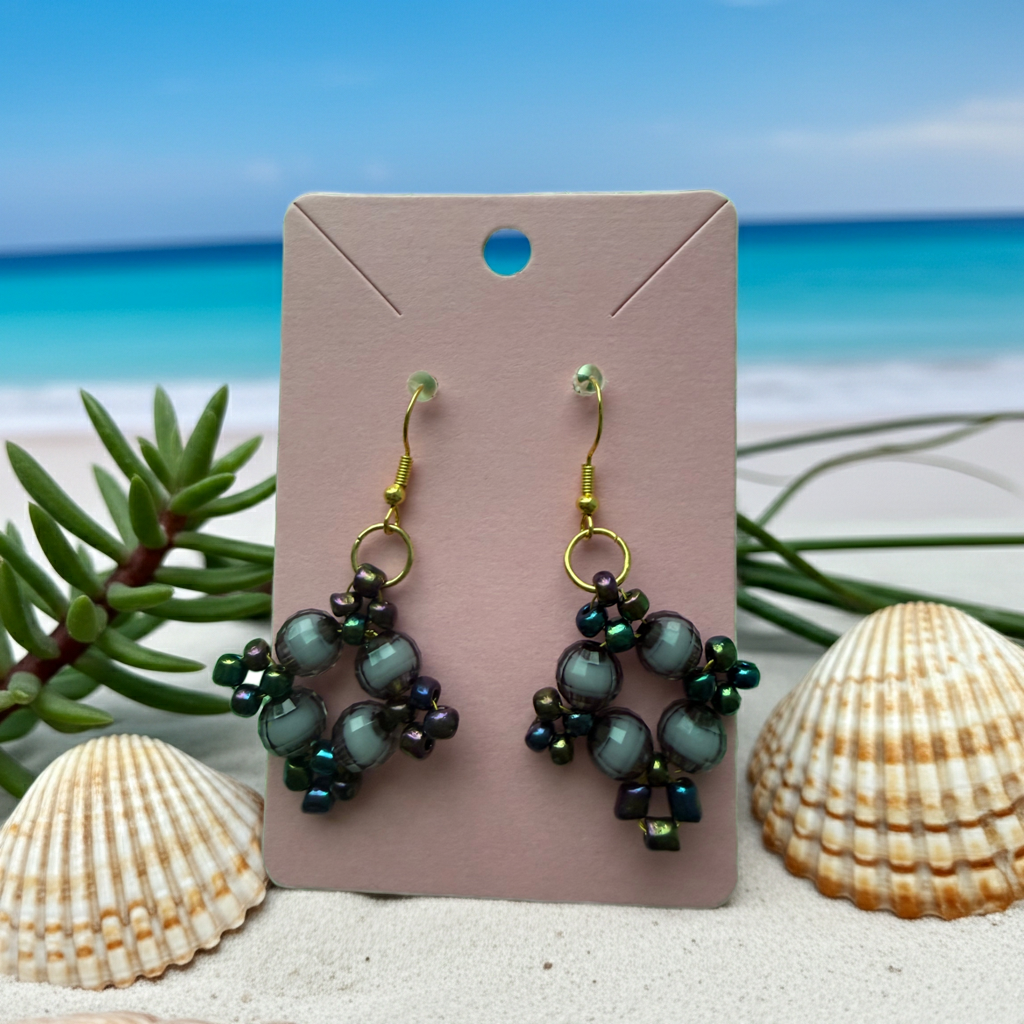 Diamond Bead Earrings