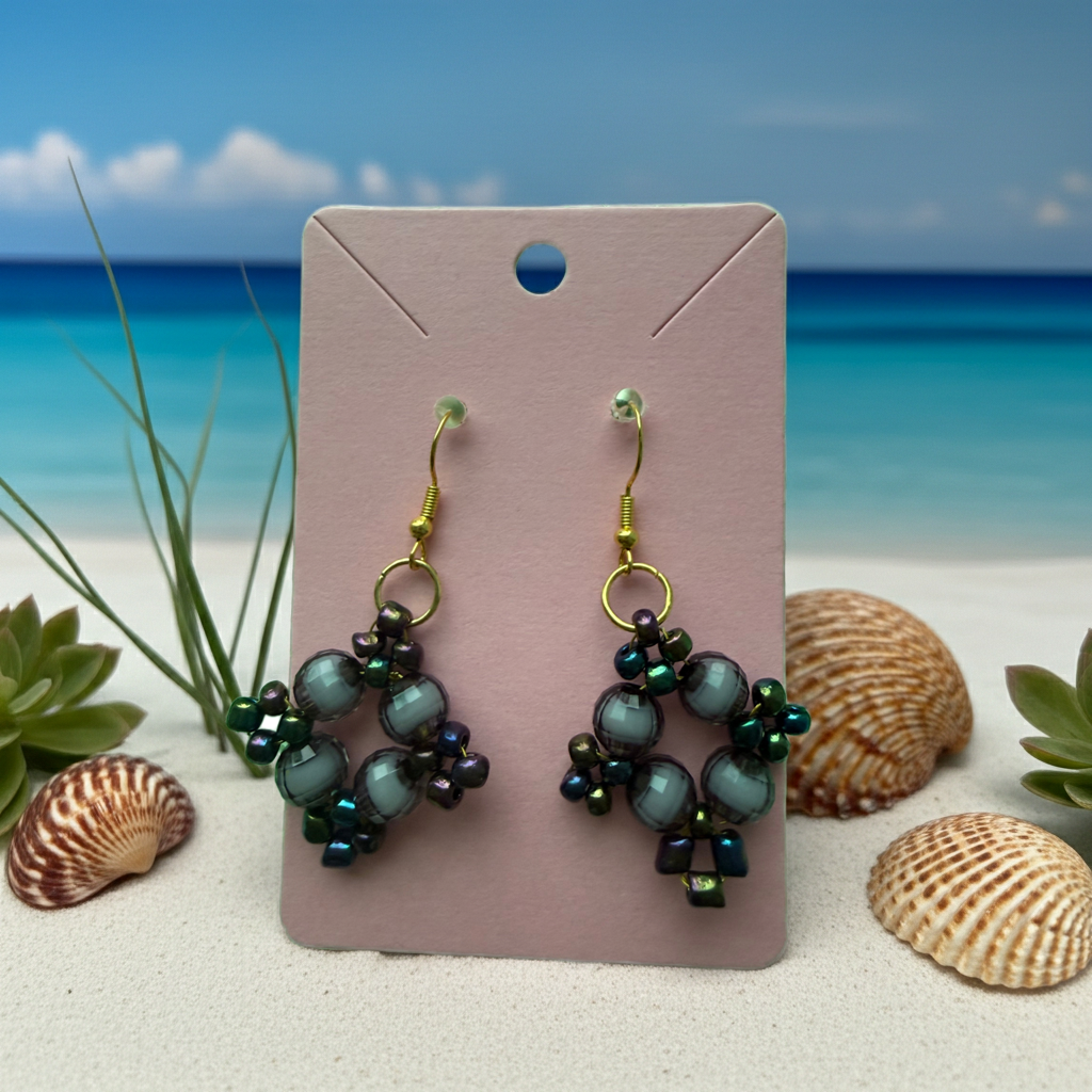 Diamond Bead Earrings