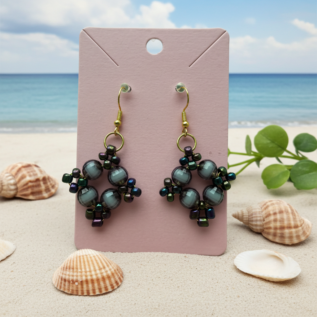 Diamond Bead Earrings