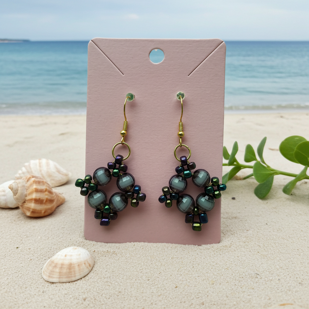 Diamond Bead Earrings