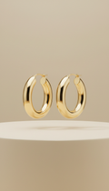 Polished Gold Hoop Earrings