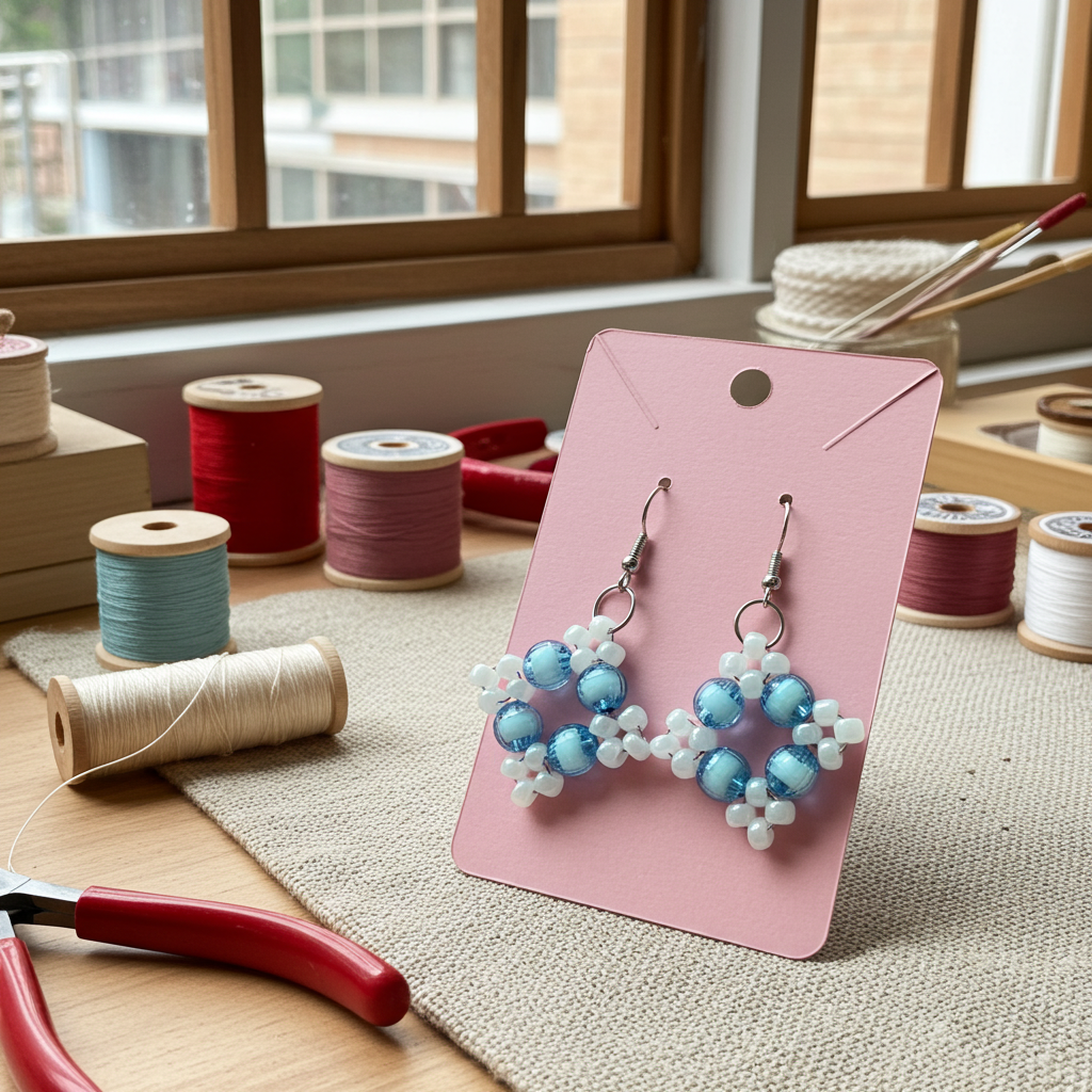 Diamond Bead Earrings