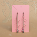 Silver Long Beaded Earrings