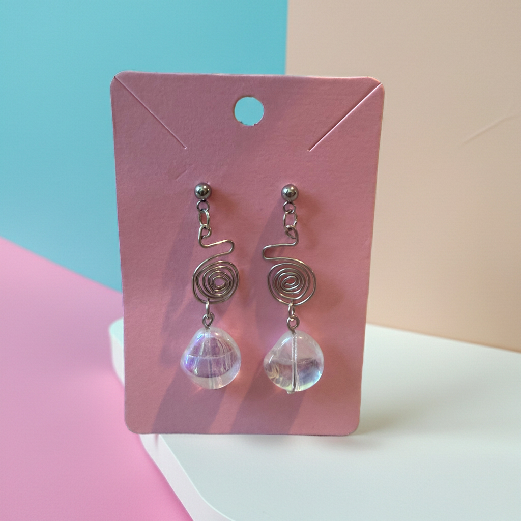 Elegant Silver Twirl Earrings
