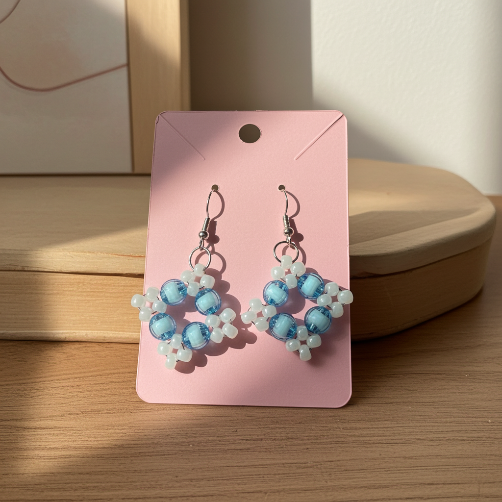 Diamond Bead Earrings